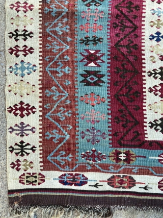 Antique Southeast Anatolian Reyhanli Kilim - 5'7 x 9'8 - 170 x 298 cm.                   