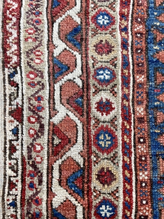 West Anatolian Prayer Rug woven upside down with beautiful colors, including a deep purple, apricot, yellow and gorgeous blues. Preserved in very good original condition. Extra pictures available on request - 4'2  ...