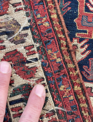Shahsavan Sumakh Bagface with dragon border and beautiful colors including a nice aubergine - email yorukrugs@gmail.com for price               