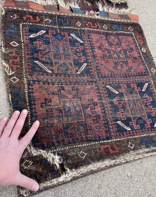 A Pair of Rare type Baluch Bags complete with kilim back - opened, secured and just back from a bath - check out my other items as well - Wishing All Happy  ...