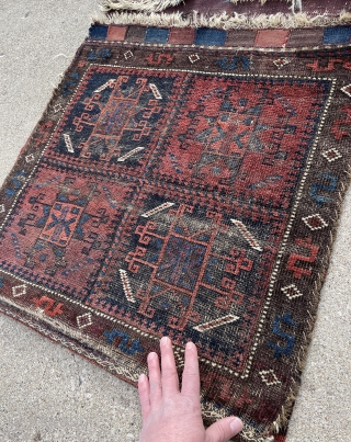 A Pair of Rare type Baluch Bags complete with kilim back - opened, secured and just back from a bath - check out my other items as well - Wishing All Happy  ...