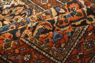 Persian Borchalu carpet, c. 1920. 5'1" x 3'5". Good color, uneven pile. Floor-ready with no major damage.                