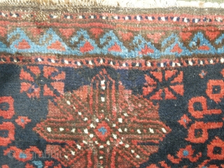 Antique Kurdish Kuchan rug. Very graphic, will clean well. In general pile , old repair to one end otherwise original. Approx 5ft x 3ft3.         