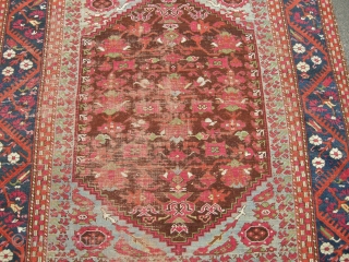 Antique Kula rug approx 5ft3 x 4ft9 19th century some wear as you can see sides not original, but a genuine old thing fresh to the market.price does not include shipping but  ...