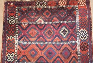 East Anatolian baklava design rug, madder and insect reds, lustrous wool, lots of staggered knotting, Sarkisla?                 