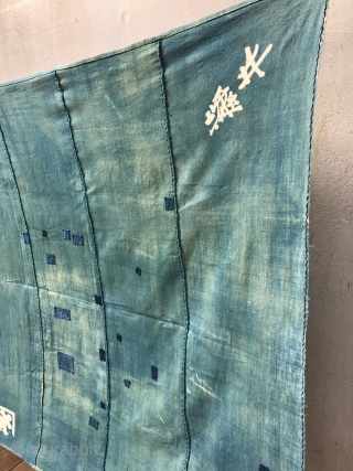 As far as the beauty of faded indigo can go, this item is absolutely stunning. The cloth is more than 100 years old and has been carefully sashiko-stitched. It also displays an  ...