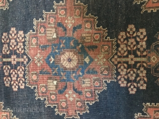 Afshar classic 19th Century  well worn rug with nice color.
                      