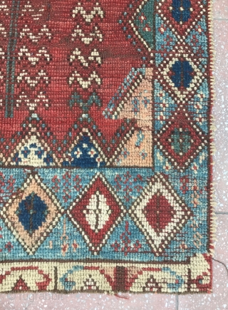 Two fragments from an early Rabat carpet , really Beautiful and Very Rare ! Circa : 1800 or before ? 
Size of each : 85x65cm and 85x73cm , condition as photos here  ...