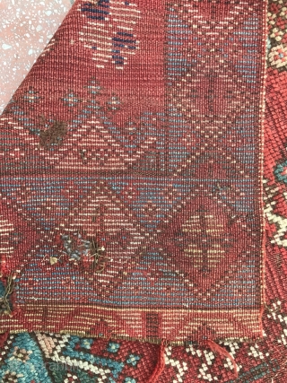 Two fragments from an early Rabat carpet , really Beautiful and Very Rare ! Circa : 1800 or before ? 
Size of each : 85x65cm and 85x73cm , condition as photos here  ...