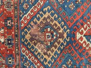 Beautiful colors , older example and unusual caucasian Prayer rug in condition as you see , size : 118x90cm , Price : if you 1200 euros and good taste , just buy  ...