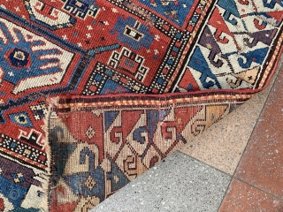 Beautiful colors , older example and unusual caucasian Prayer rug in condition as you see , size : 118x90cm , Price : if you 1200 euros and good taste , just buy  ...