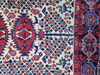 September sale :
Very pretty and character Afshar rug with good wool ,
Cotton warp , Circa : early 20th ! dated .
Don't ask me more photos about please . Thanks .
Never repaired .
Size  ...