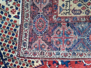 September sale :
Very pretty and character Afshar rug with good wool ,
Cotton warp , Circa : early 20th ! dated .
Don't ask me more photos about please . Thanks .
Never repaired .
Size  ...