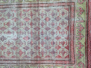 A rare type of Kaskhar rug ! 
Early 19th….
In condition as photos .
Nice Size : 221x108


                 