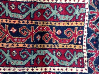 Pretty Yastik rug ! Dragons.. SE Anatoly ,
Size : 71x49
Circa : 1870s                     