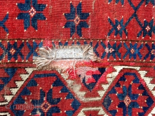 September Sale :
Beautiful Bashir main carpet in a rare square size but condition as you see !
like it as it is …
Some old repairs on but One good Gul from is enough  ...