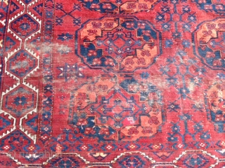 September Sale :
Beautiful Bashir main carpet in a rare square size but condition as you see !
like it as it is …
Some old repairs on but One good Gul from is enough  ...