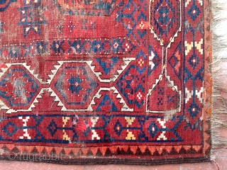 September Sale :
Beautiful Bashir main carpet in a rare square size but condition as you see !
like it as it is …
Some old repairs on but One good Gul from is enough  ...