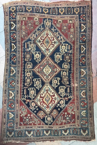 Really beautiful and older one as Qashqayi rug but low pile ! Ok but cheap price ! Only 500€+ shipping from Paris !
I have too much carpets :) size : 200x130cm some  ...