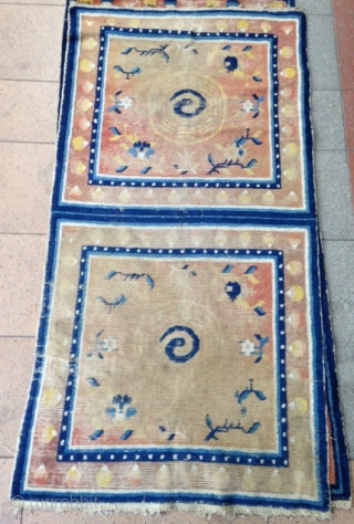 September Sale : 4 old Chinese Rug ,
In condition but some collectables .                    