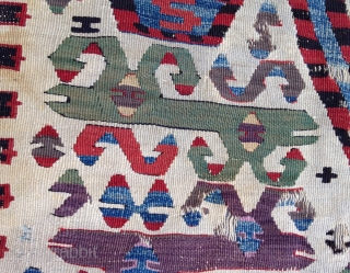 September Sale : A Part of an Anatolian charming Kilim ( Saf design) 
Size : 345x77cm
Circa : 1860s or before !            