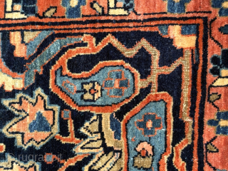 Beautiful Sarouk (Mohajeran) in very good condition with great wool and very good colors. Thick and relatively full pile with a couple of minor expected wear spots. Supple handle and lustrous wool.  ...