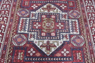 Bergama rug 260 cm x 188 cm early 20th century, very good condition, one corner repaired and one fold-wear repair well blended.           