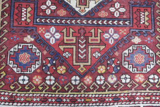 Bergama rug 260 cm x 188 cm early 20th century, very good condition, one corner repaired and one fold-wear repair well blended.           