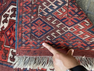 A large turkmen rug kizil ayak size 680x350 cm 
In good condition circa 1880                   