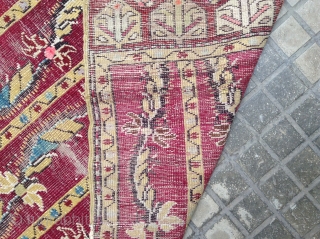 Antique Anatolian Size 175x105, some synthetic color.                          