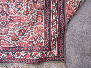 Old Senneh kilim.
vegetable dyes 120 years old.
wool on wool very fine size 200x137.                    