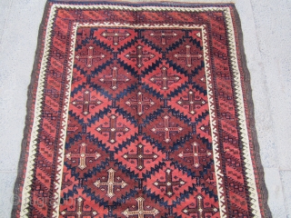 Old Baluch.vegetable dyes 19th.
Full pile size 158x80                          