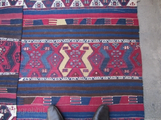 Old kilim Malatya.19th  vegetable dyes.
size 345x172.                          