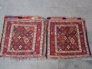 a pair Baktiari bag face.
19th vegetable dyes size 60x60.                        