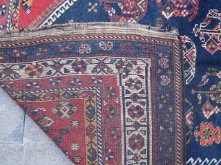 Luri rug vegetable dyes 19th.
there is one hole in corner. but full pile.
size 250x150                   