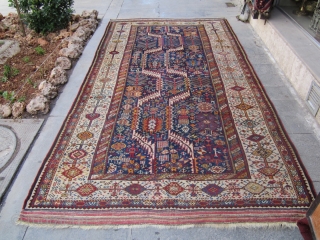 Shakarlu rug .19th all vegetable dyes.
in very good condition.size.310x160                        