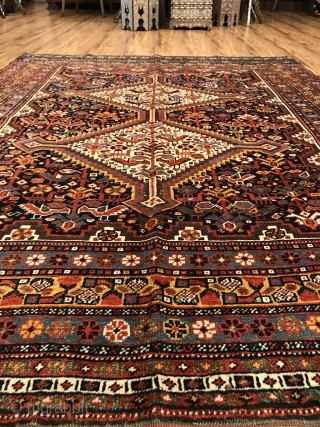 Antique Khamseh vegetable colors very good condition Size 205x150                        