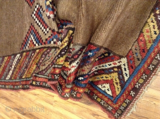 Rare Kurdish Antique Camel ground th1850 very good condition and full pile.
Size .225x125                    