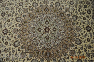 Kashan, Ghotbi, 
Size: 620cm x 400cm
Material: pure wool
Age: around 40 years old but in a perfect condition
                