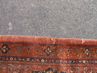 Antique agra oriental rug purchased from the estate of a prominent late writer in NH. It needs lots of work.  It's a palace size  17x9. Some dry spots and more  ...