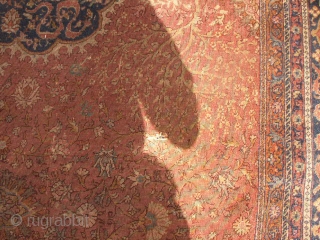 Antique agra oriental rug purchased from the estate of a prominent late writer in NH. It needs lots of work.  It's a palace size  17x9. Some dry spots and more  ...