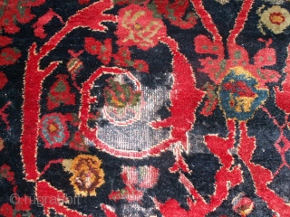 Mustofi Bijar Bidjar Gallery Rug has 5 sq inch moth damage (3rd picture). It's 16 Feet 7 Inches by 7 Feet in size.          