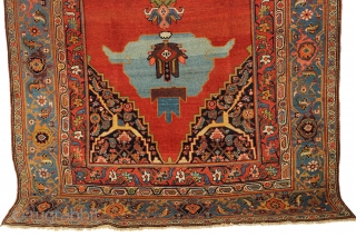 Spectacular Bijar Kelleye carpet from Northwest Persia circa 1870, with measurement of 6-5 x 12-7                  