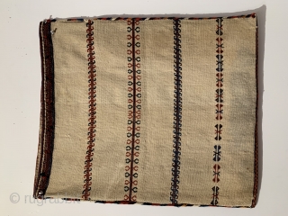 # 4933
Afshar grain bag from the southwest Persia, Circa late 19th. Century. Measures out 2-3 x 2-8 ft.               