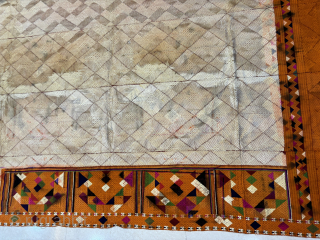 Antique Sarpallu Phulkari/bagh chand bagh with panchranga from west Punjab, Now Pakistan, more than 100years old                 