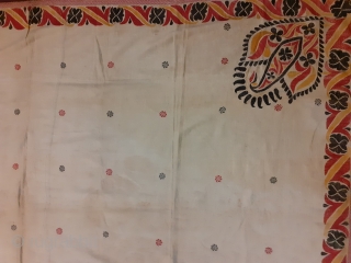 Antique kantha, quilt, west Bengal, India 19c                          