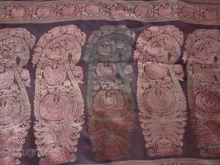 Textile from Bengal,India, balucha saree,
19c, 172 x 43 inch                        