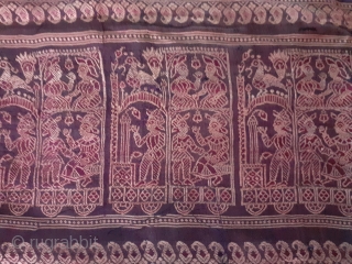 Textile from Bengal,India, balucha saree,
19c, 172 x 43 inch                        