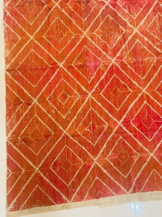 Antique thirma phulkari (sheesha) design.                            