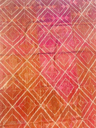 Antique thirma phulkari (sheesha) design.                            